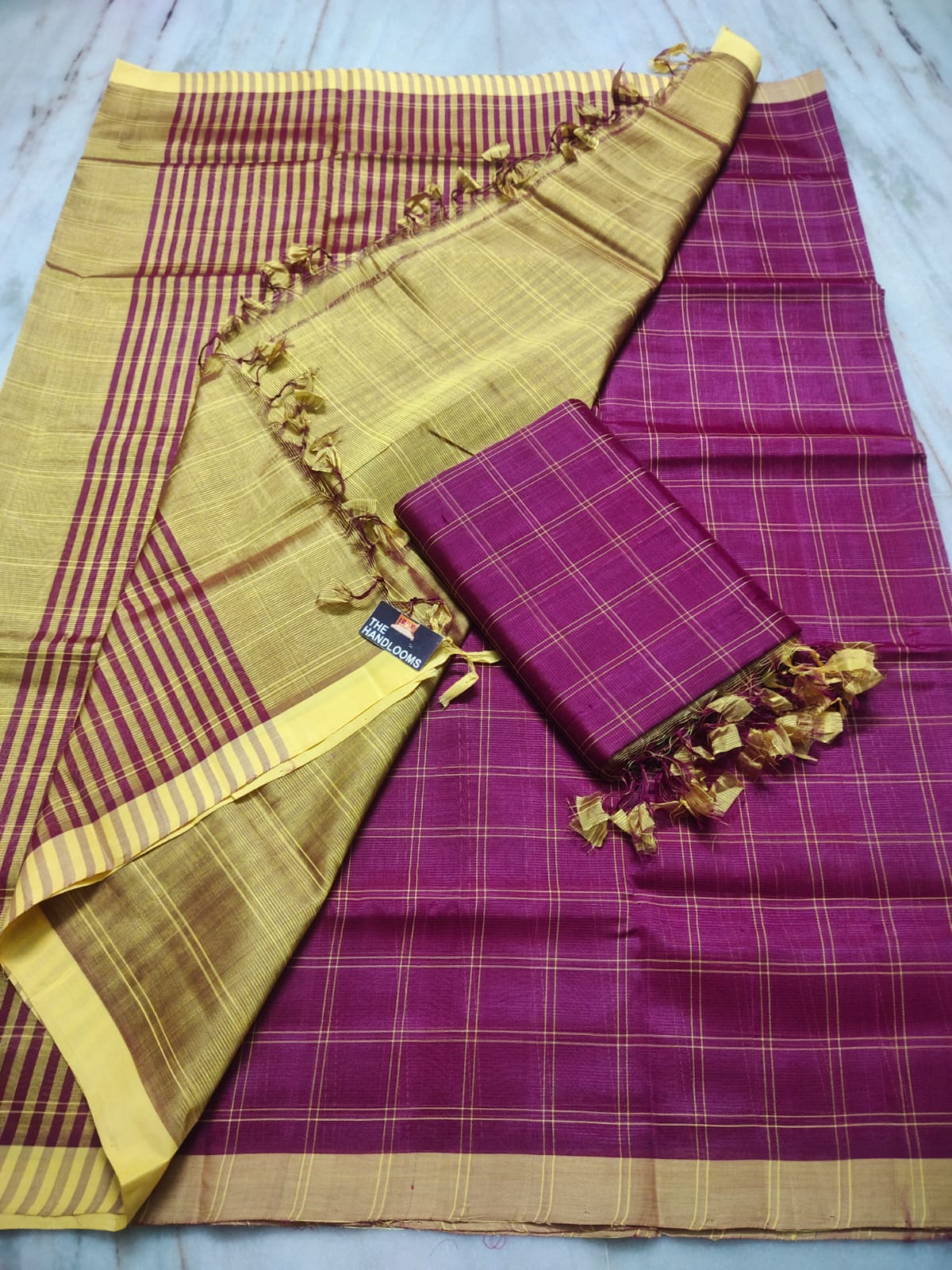Mangalagiri Pure Handloom Pattu by Cotton Saree