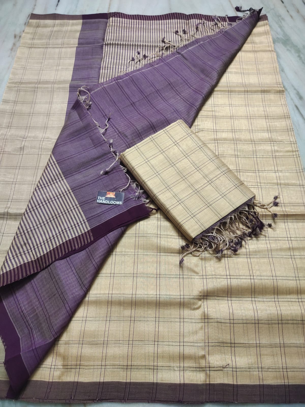Mangalagiri Pure Handloom Pattu by Cotton Saree