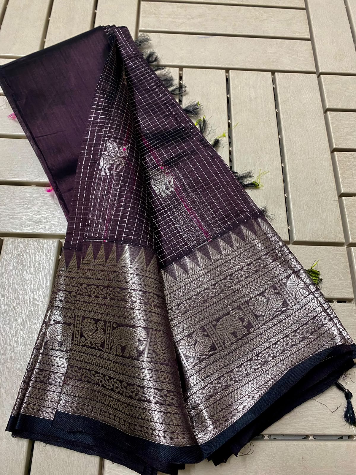 Kuppadam Pattu Kanchi Border Saree