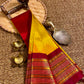 Mangalagiri pure kuppatam pattu silk cotton temple border saree