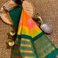 Mangalagiri pure kuppatam pattu silk cotton temple border saree