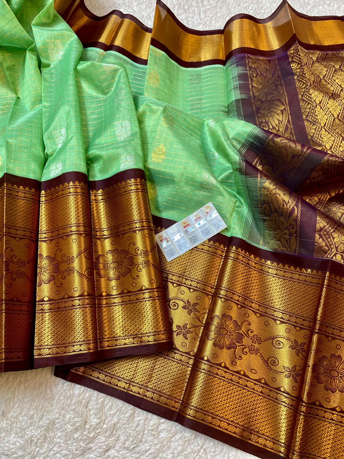 Mangalagiri pure kuppatam pattu silk cotton saree