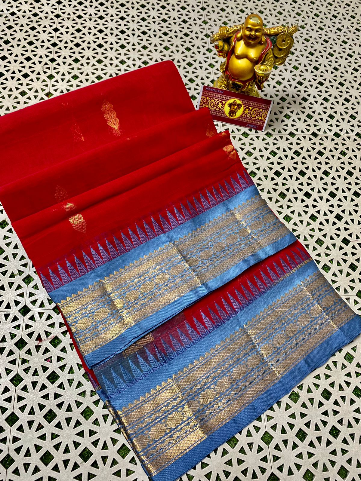 Pure Handloom Gadwal Cotton Saree