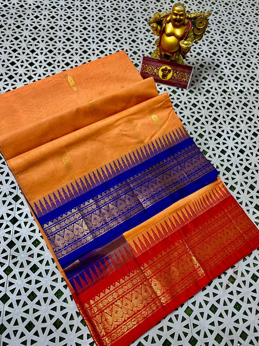 Pure Handloom Gadwal Cotton Saree