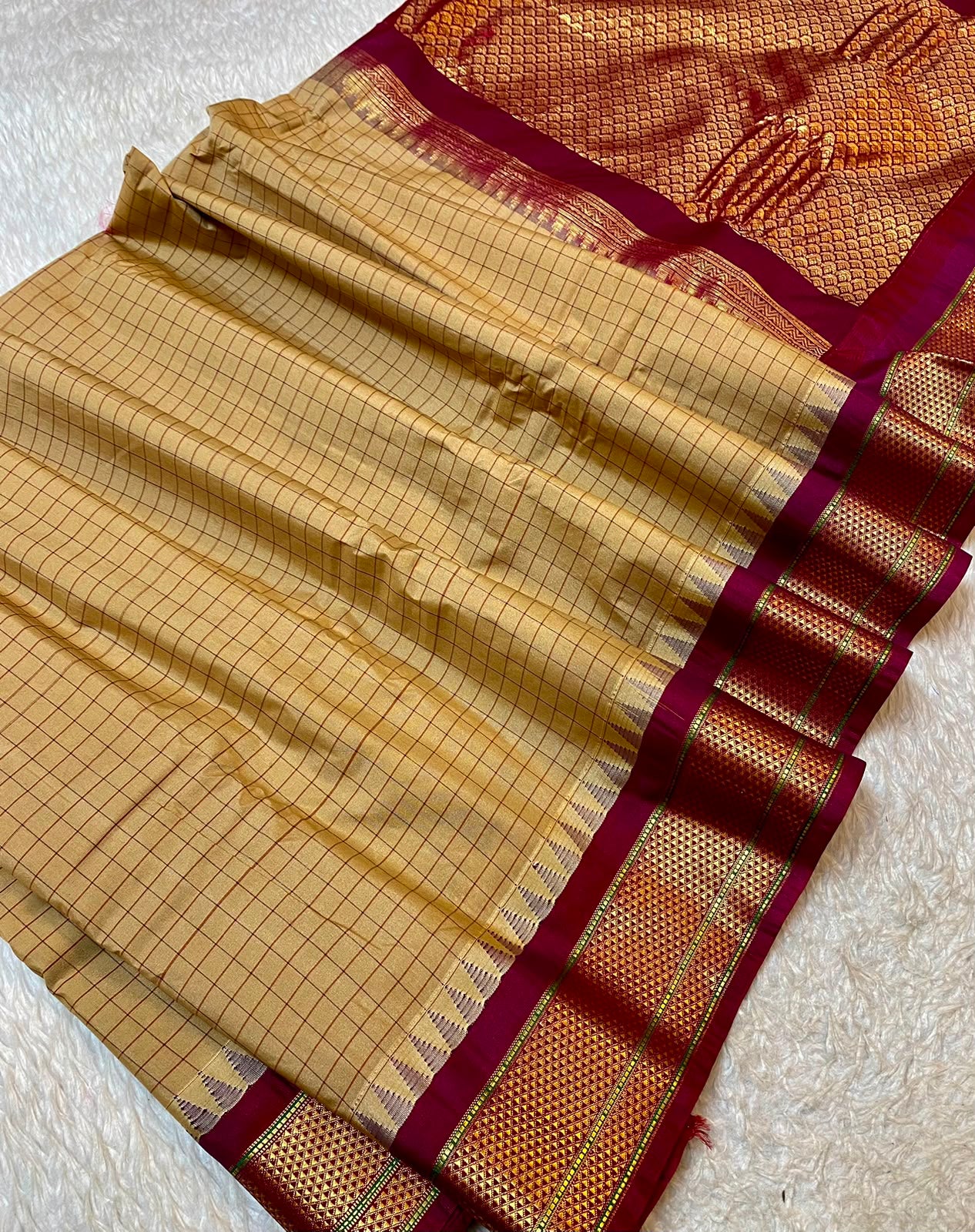 Pure Gadwal Cotton Saree