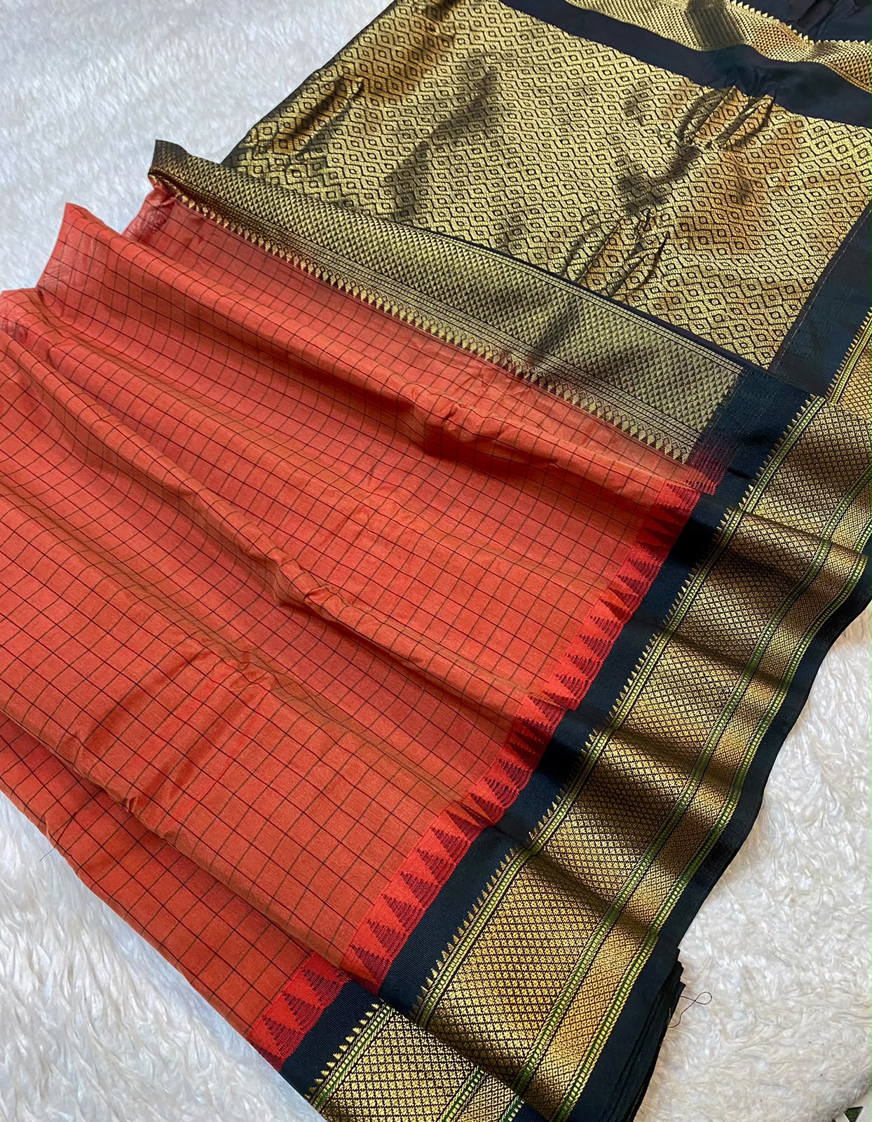 Pure Gadwal Cotton Saree