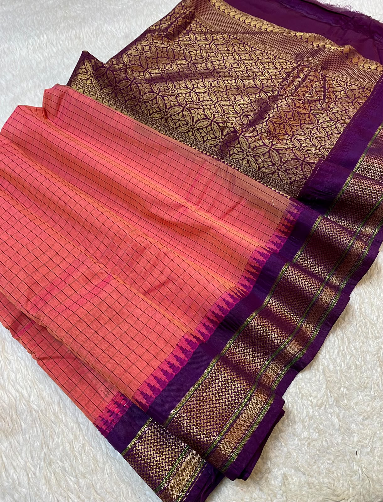 Pure Gadwal Cotton Saree