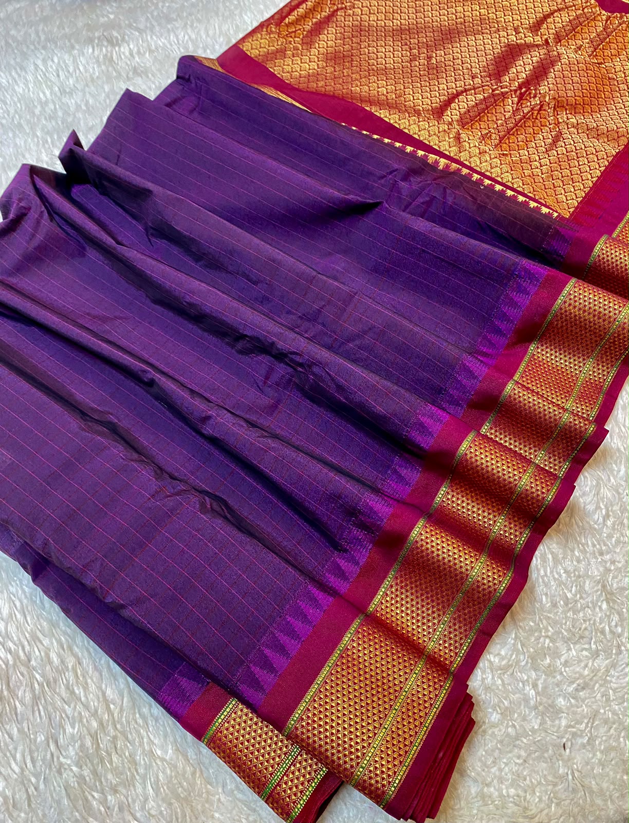 Pure Gadwal Cotton Saree