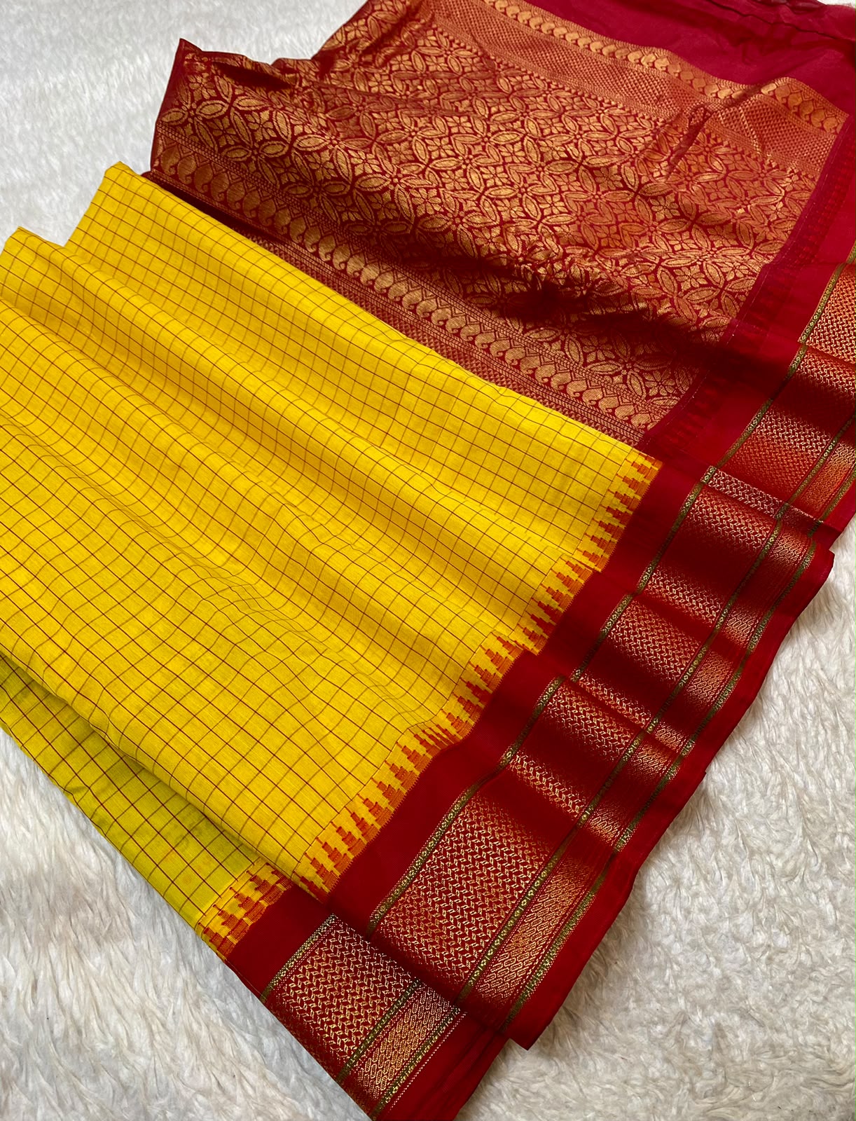 Pure Gadwal Cotton Saree