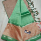 Mangalagiri pattu plain check saree