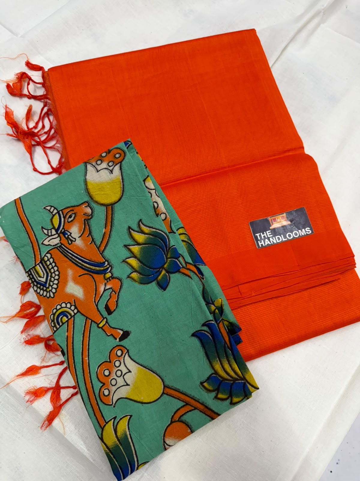 Mangalagiri plain pattu by cotton handloom saree