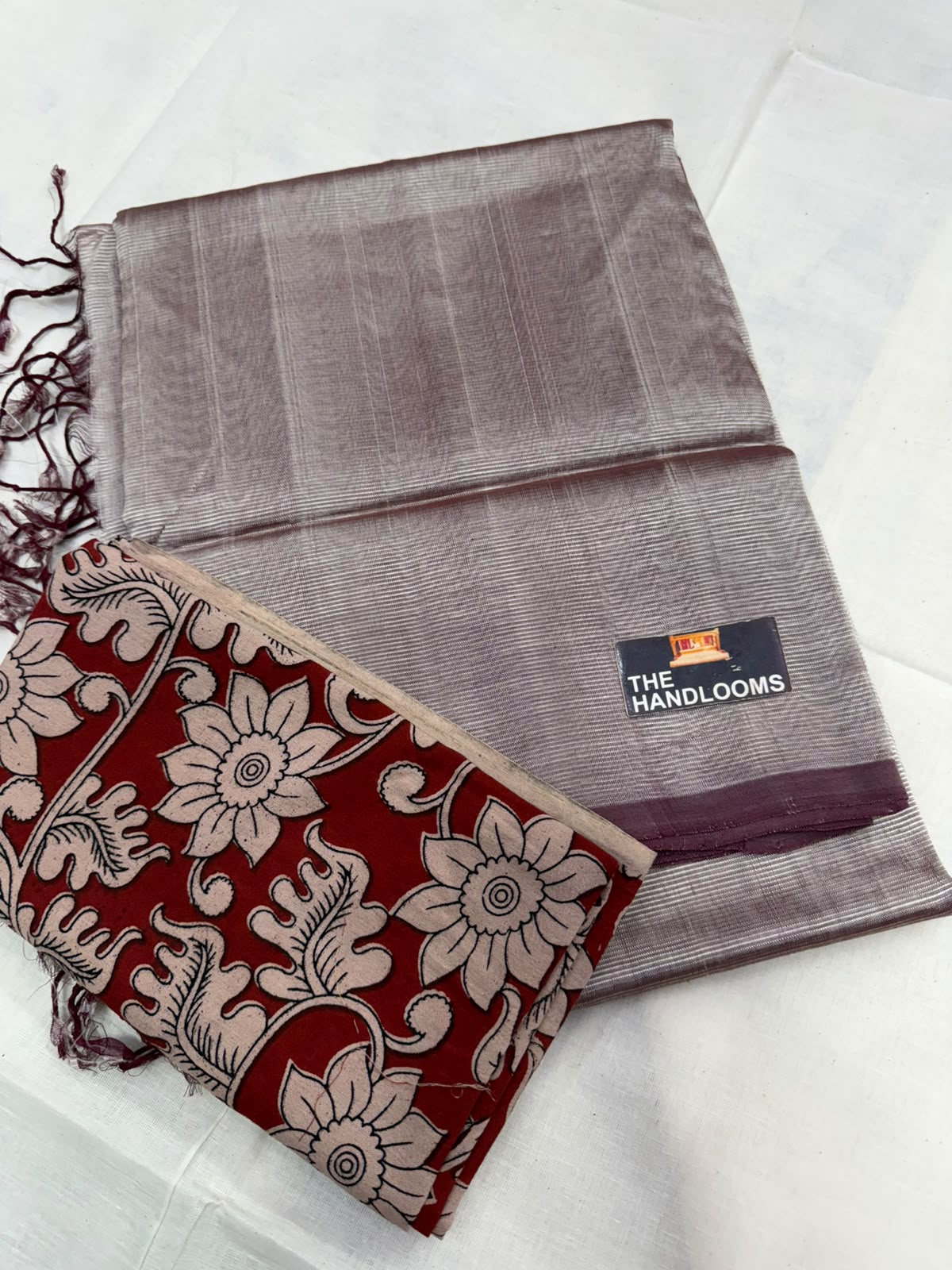 Mangalagiri plain pattu by cotton handloom saree