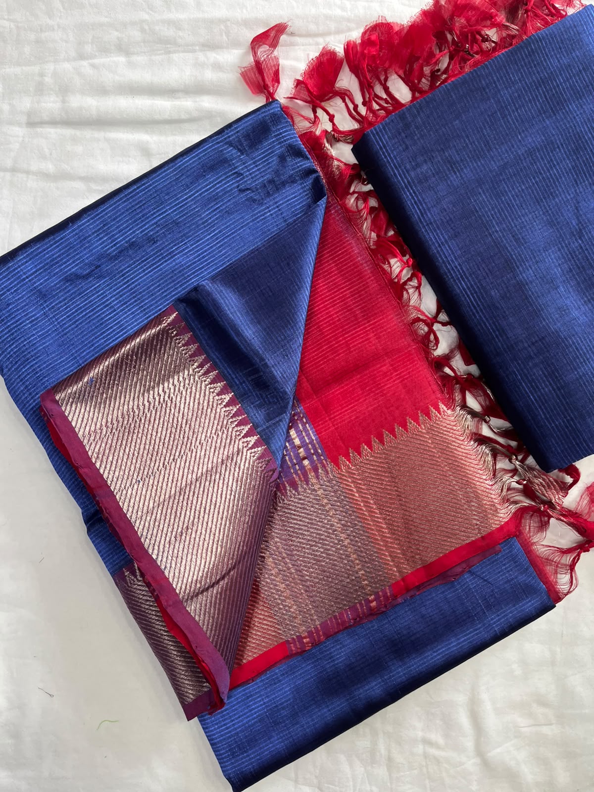 Mangalagiri Handloom Pattu by Cotton Saree