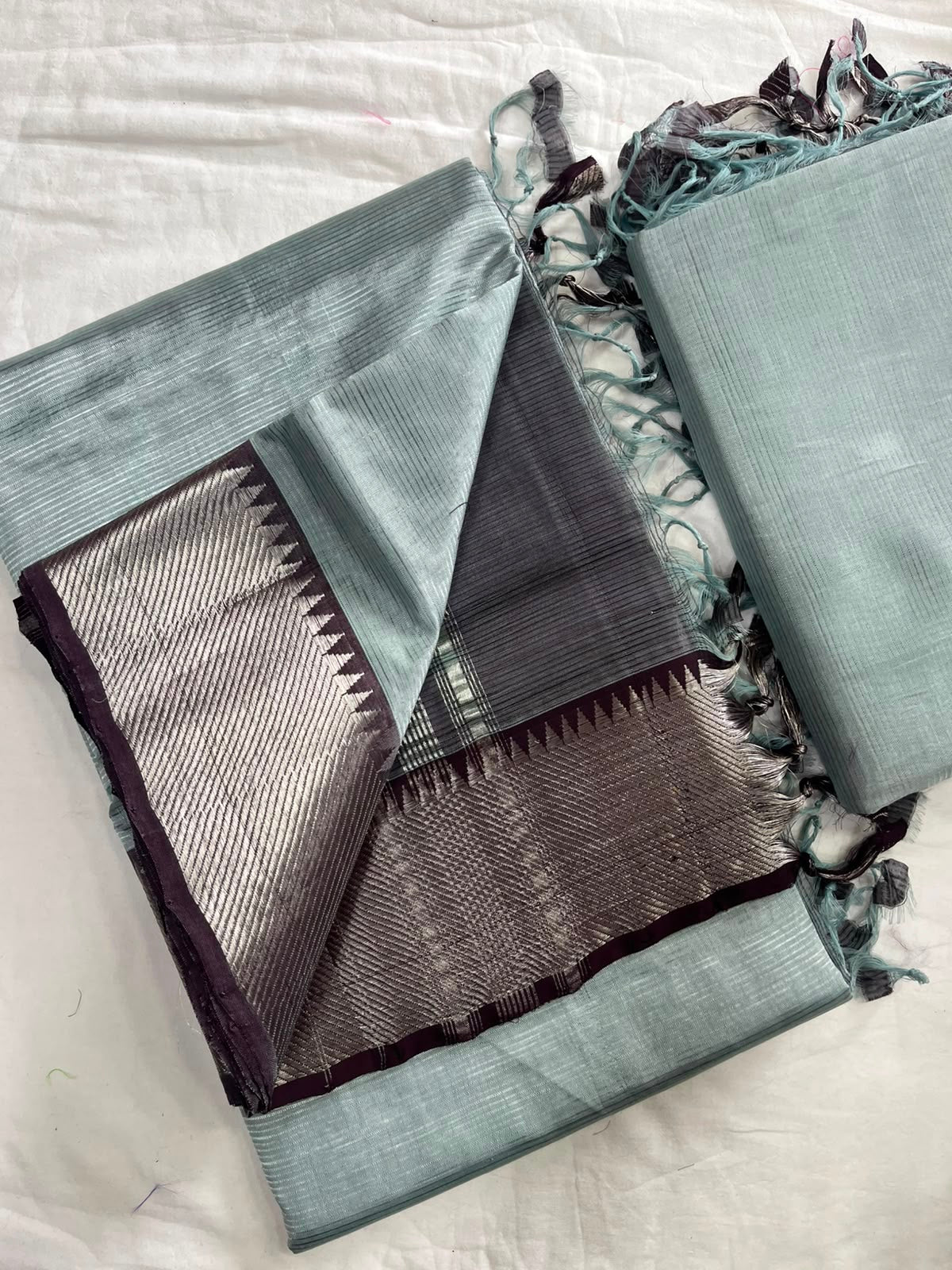 Mangalagiri Handloom Pattu by Cotton Saree