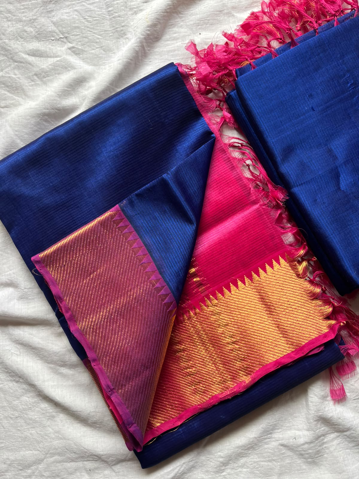 Mangalagiri Handloom Pattu by Cotton Saree