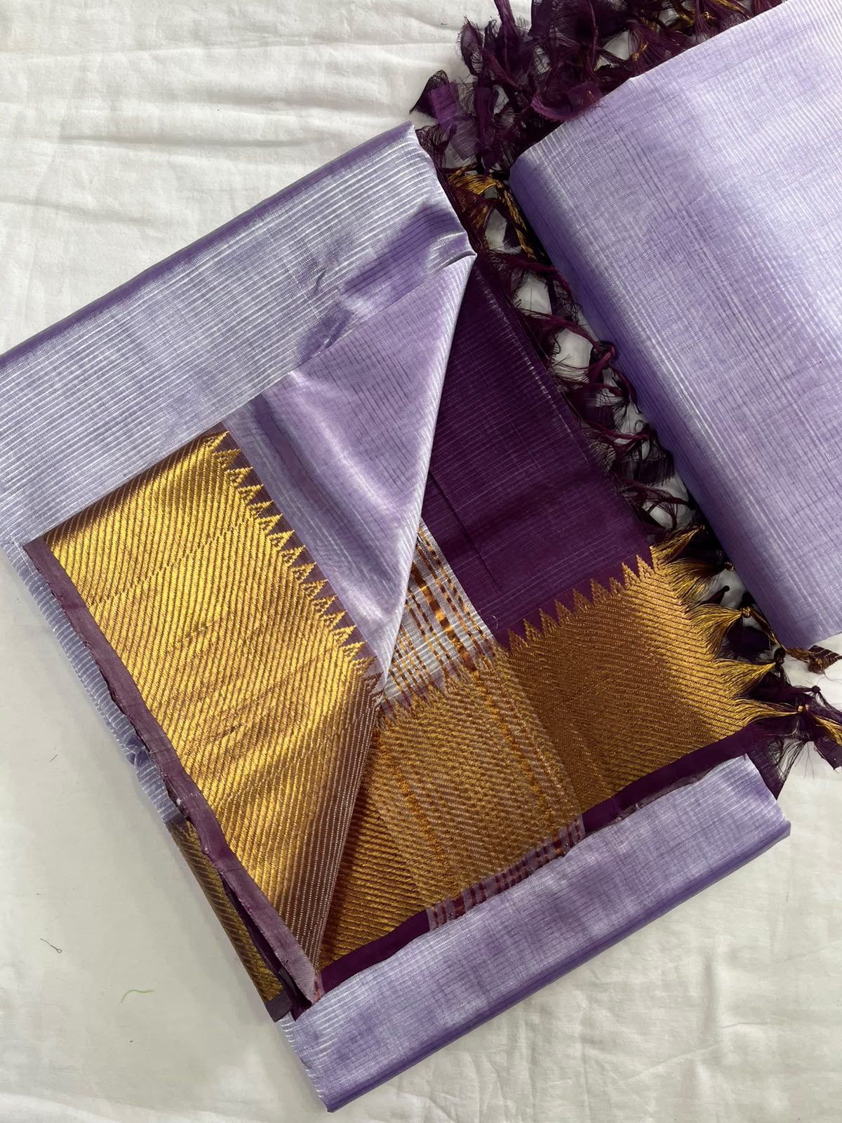 Mangalagiri Handloom Pattu by Cotton Saree