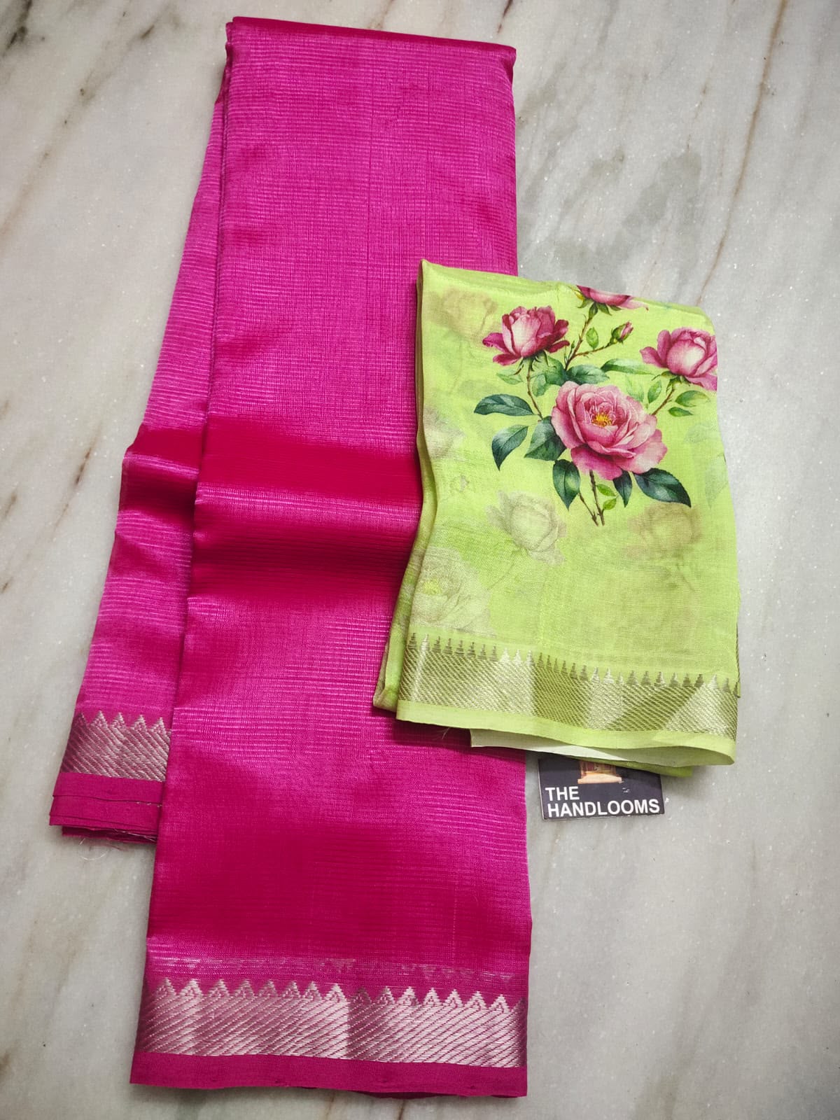 Mangalagiri Pure Handloom Pattu by Cotton Saree