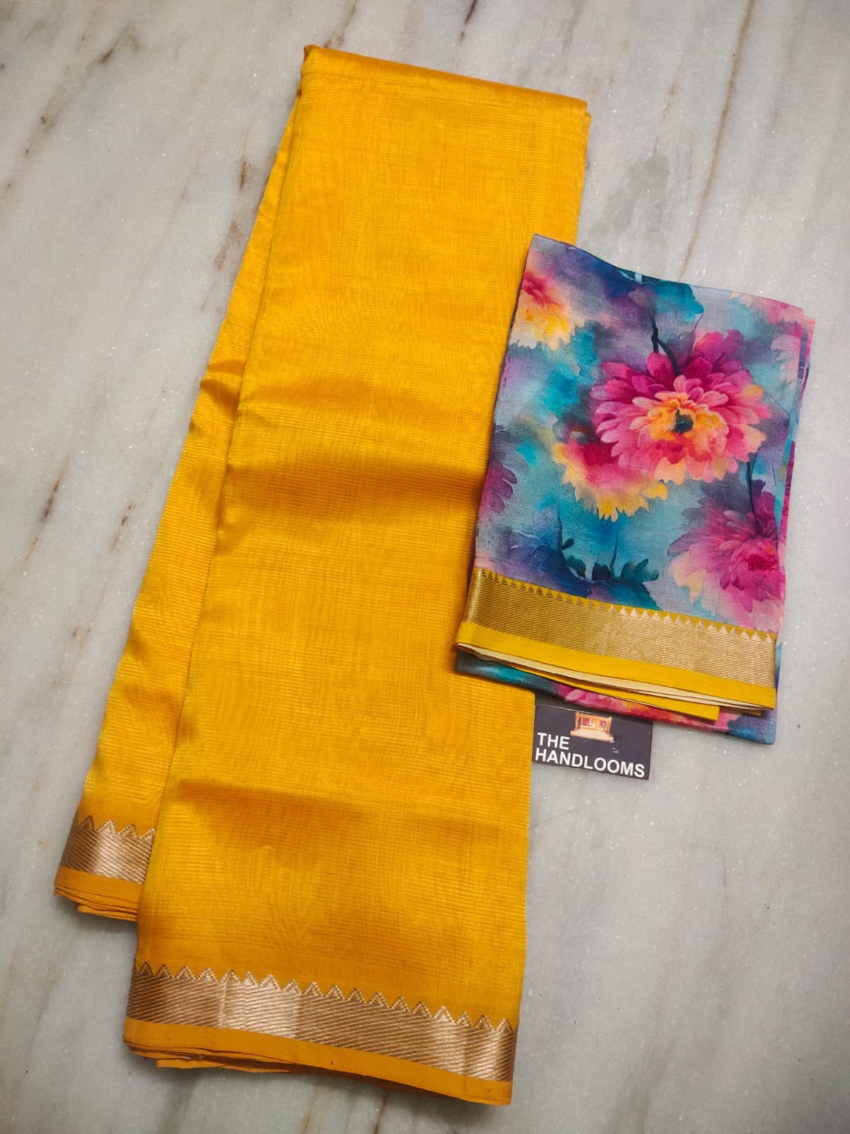 Mangalagiri Pure Handloom Pattu by Cotton Saree