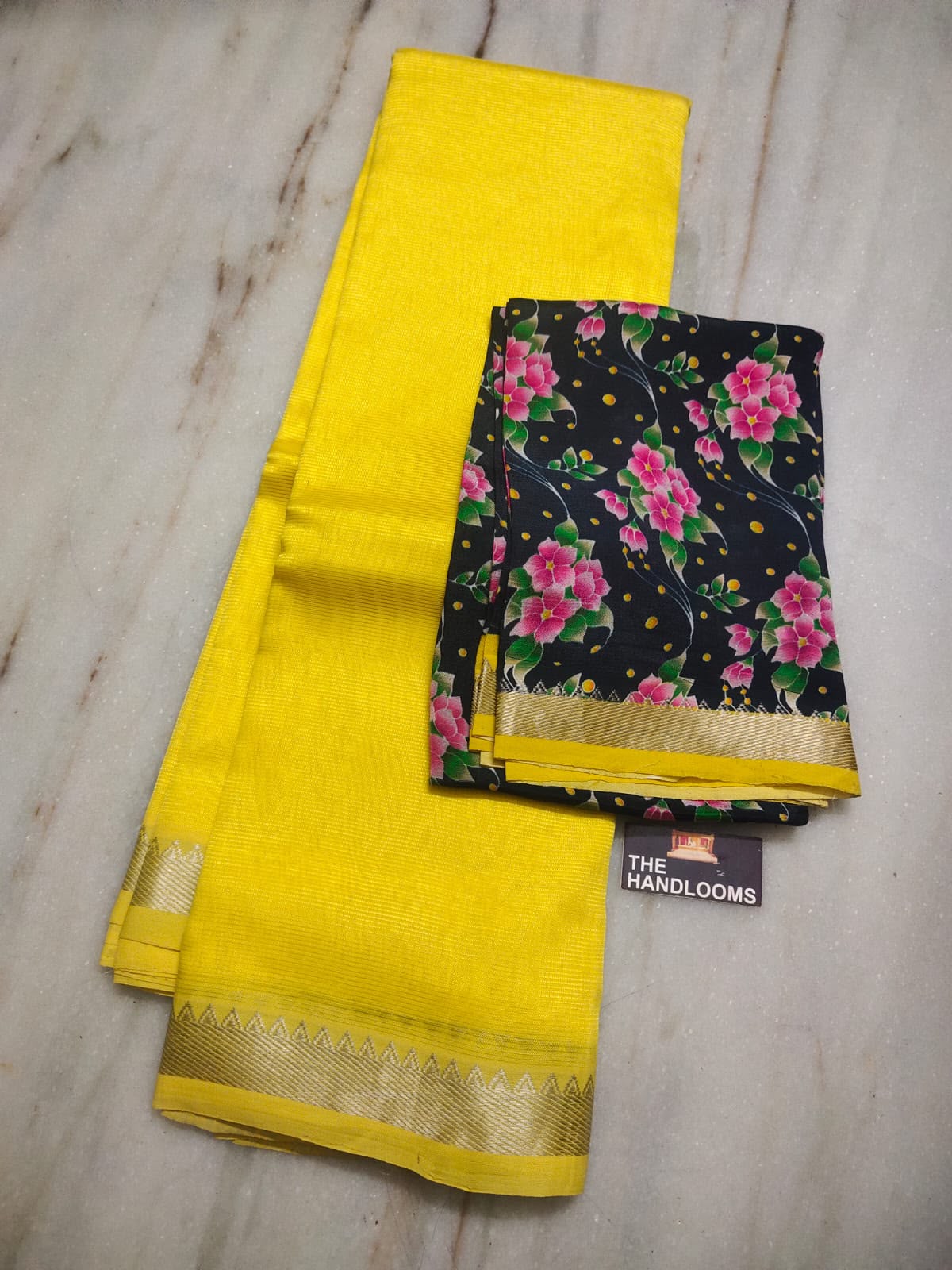 Mangalagiri Pure Handloom Pattu by Cotton Saree