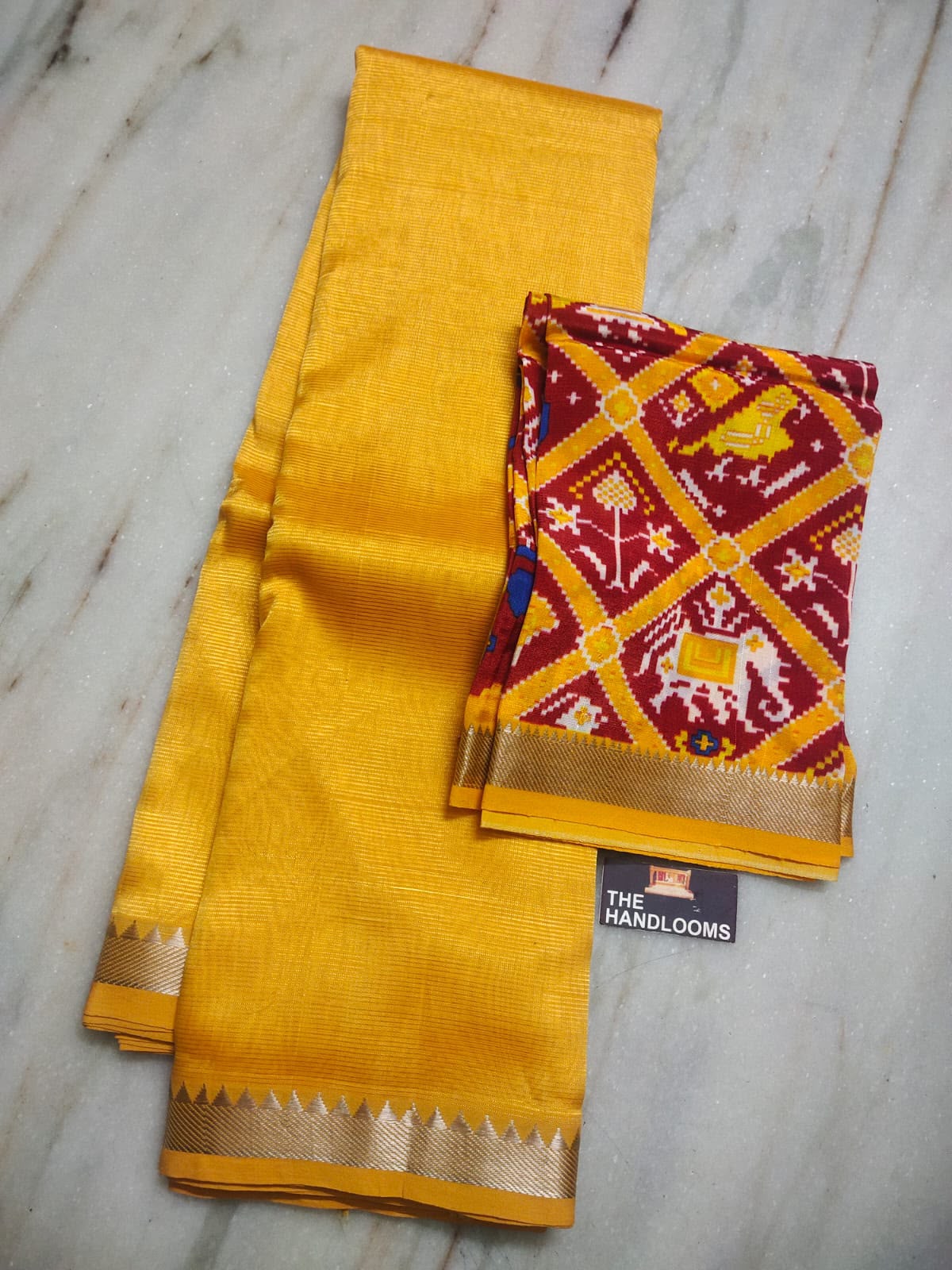 Mangalagiri Pure Handloom Pattu by Cotton Saree