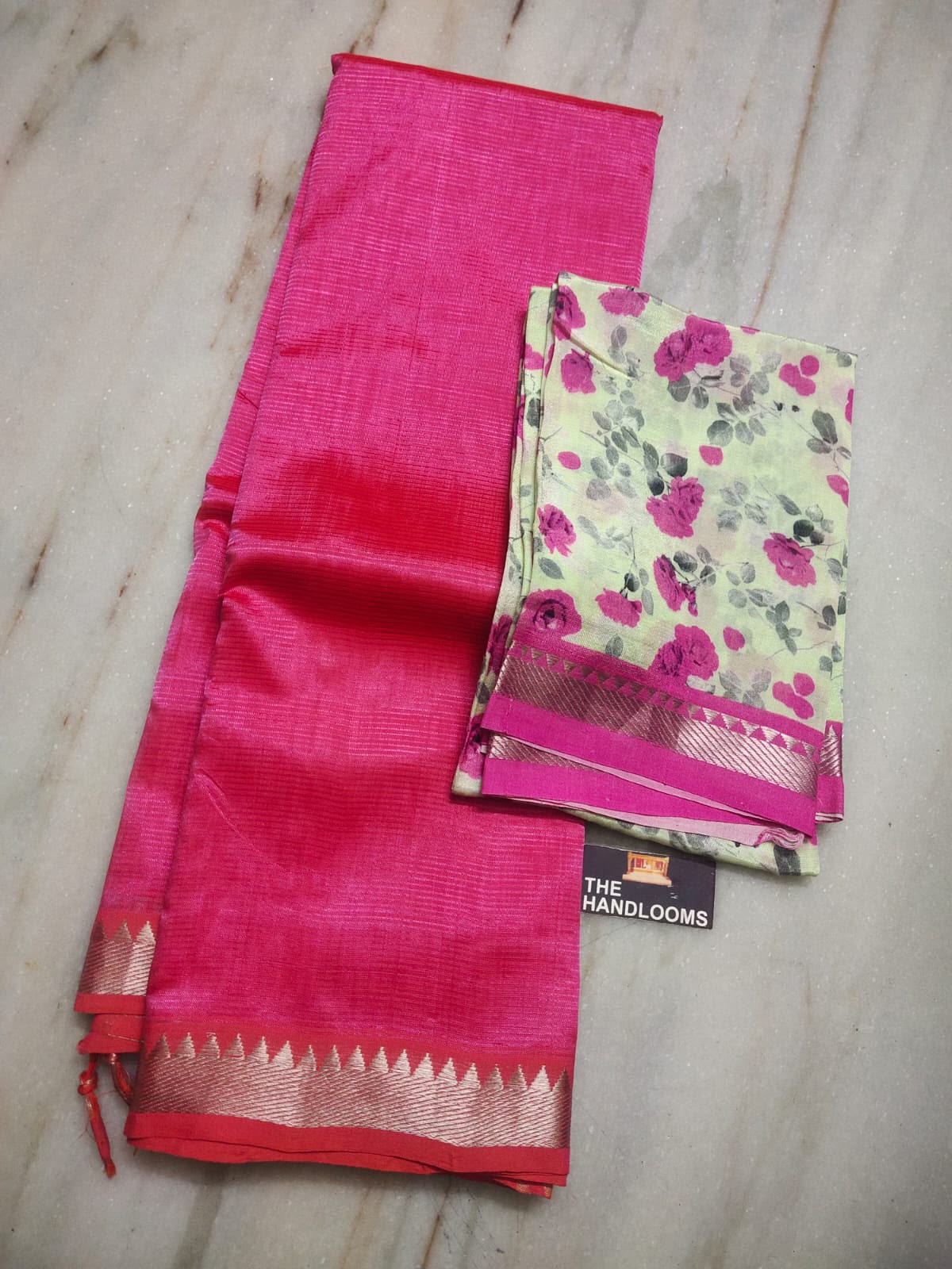 Mangalagiri Pure Handloom Pattu by Cotton Saree