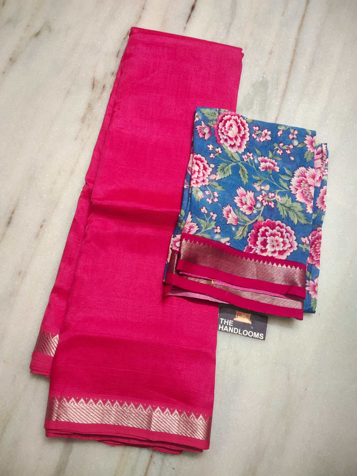 Mangalagiri Pure Handloom Pattu by Cotton Saree