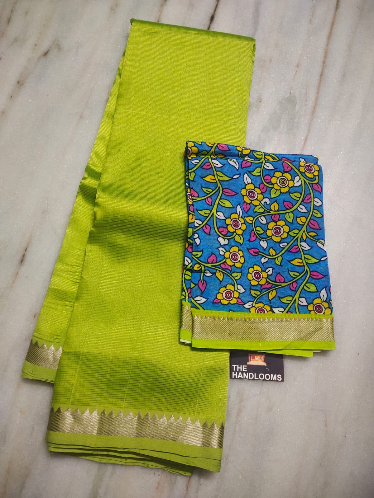 Mangalagiri Pure Handloom Pattu by Cotton Saree
