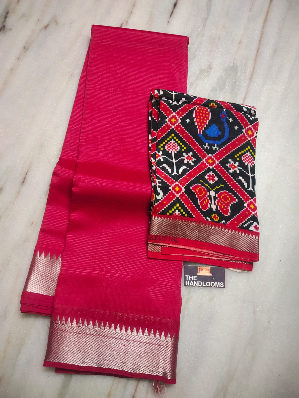Mangalagiri Pure Handloom Pattu by Cotton Saree