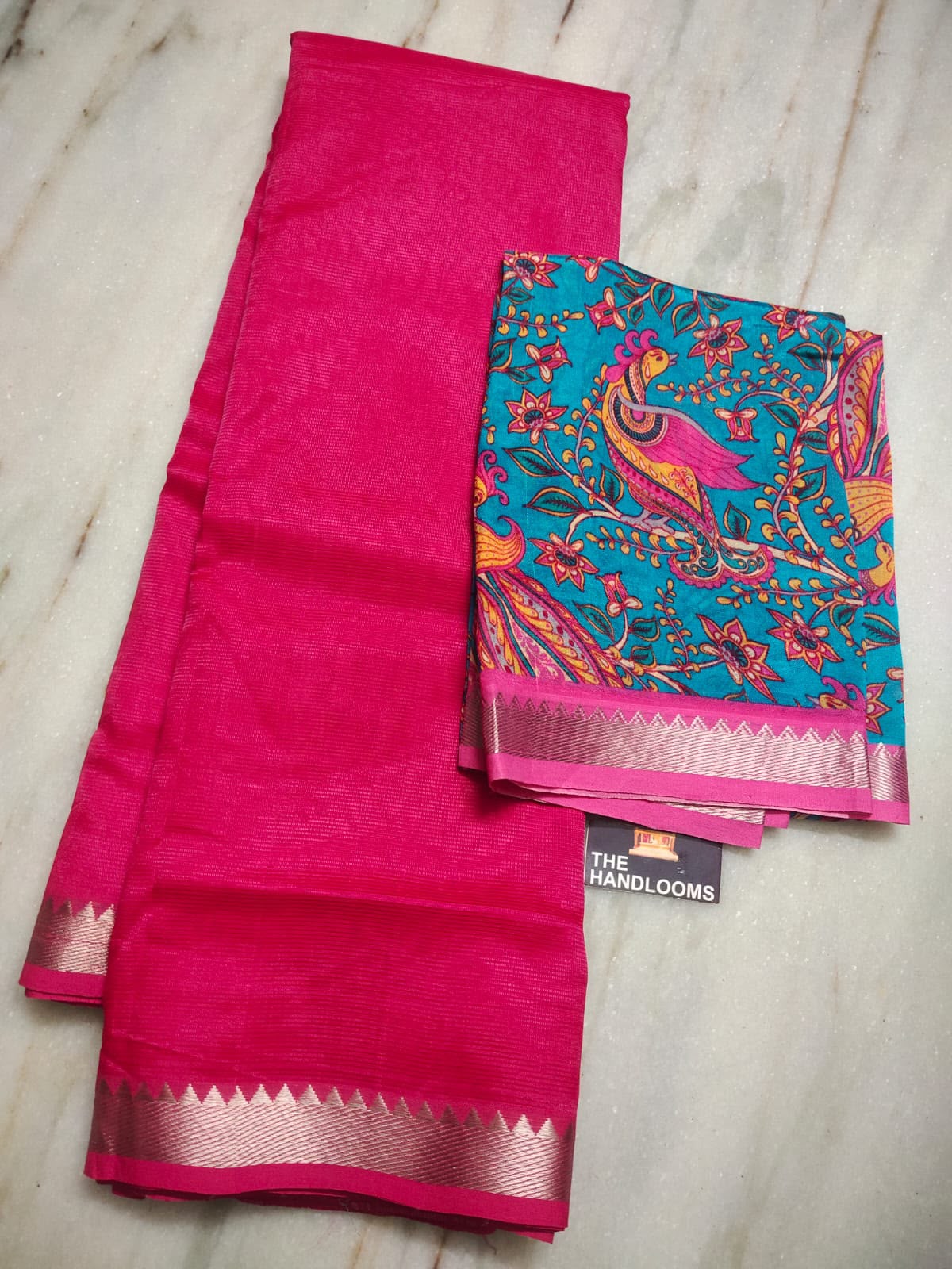 Mangalagiri Pure Handloom Pattu by Cotton Saree