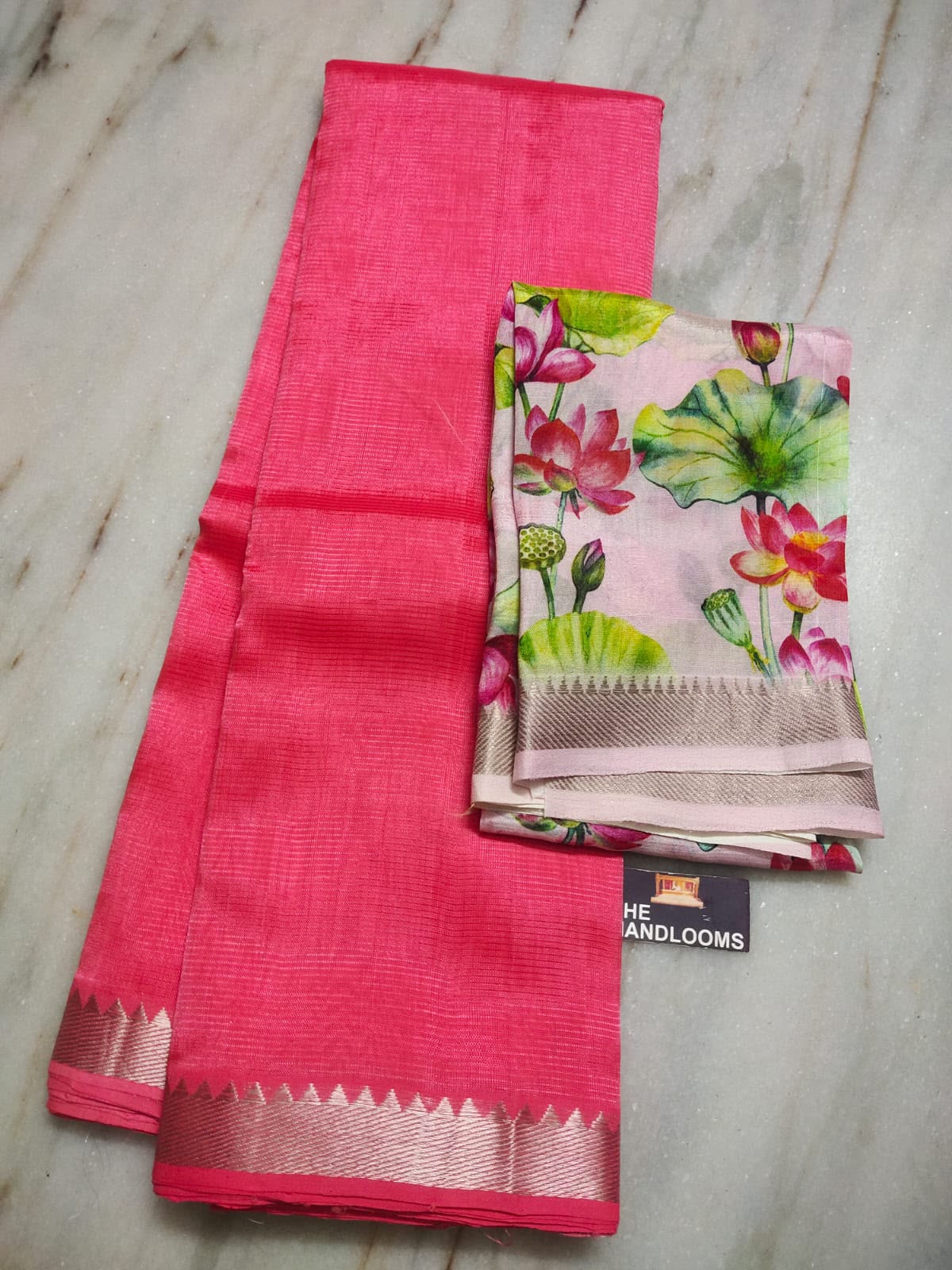 Mangalagiri Pure Handloom Pattu by Cotton Saree