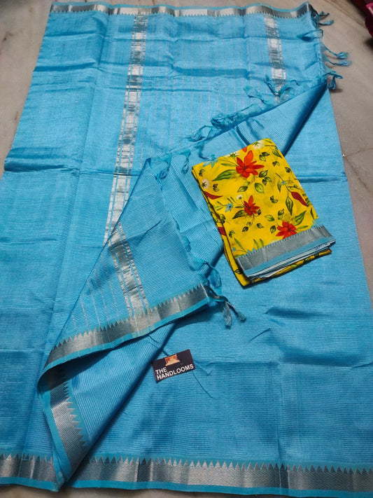 Mangalagiri Pure Handloom Pattu by Cotton Saree