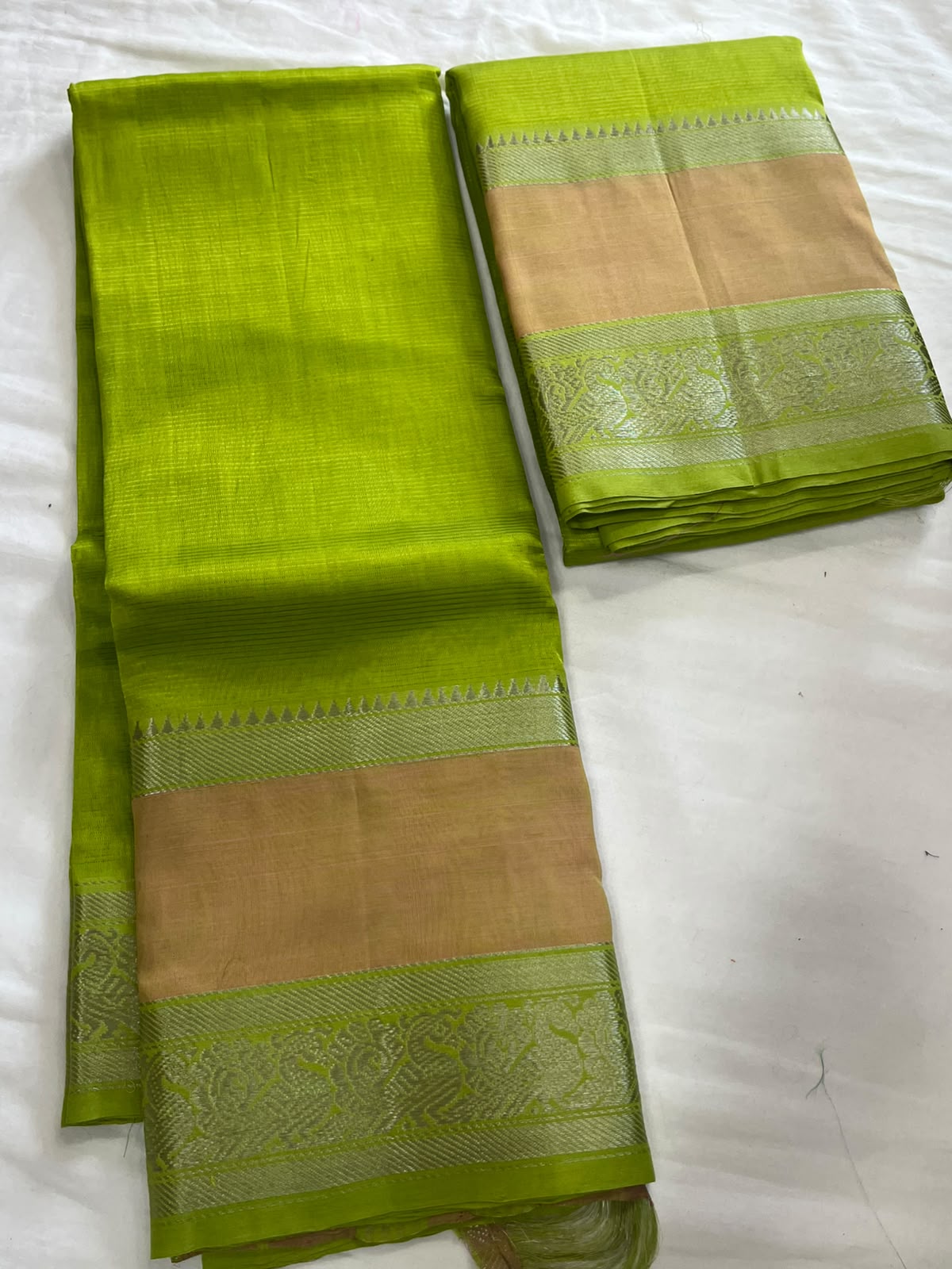 Mangalagiri Pure Handloom Pattu by Cotton Saree