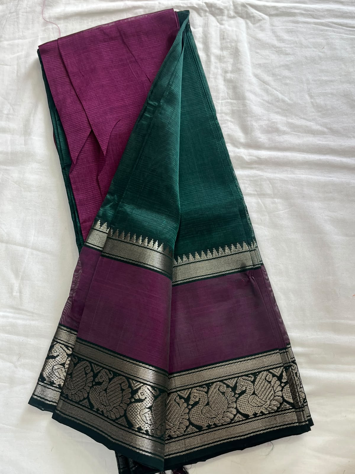 Mangalagiri Pure Handloom Pattu by Cotton Saree