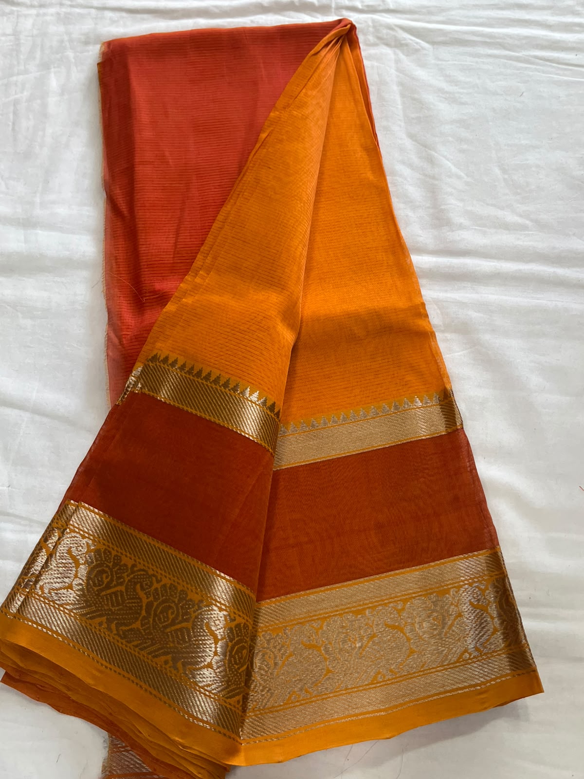 Mangalagiri Pure Handloom Pattu by Cotton Saree