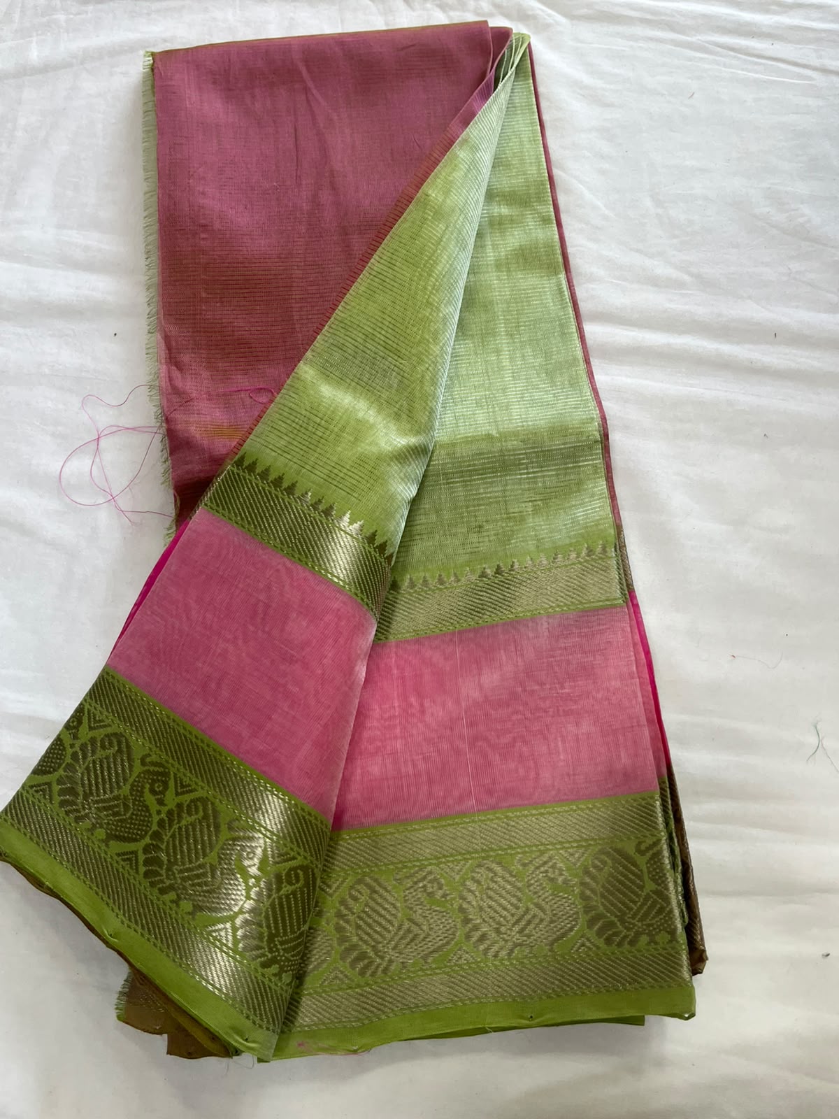 Mangalagiri Pure Handloom Pattu by Cotton Saree