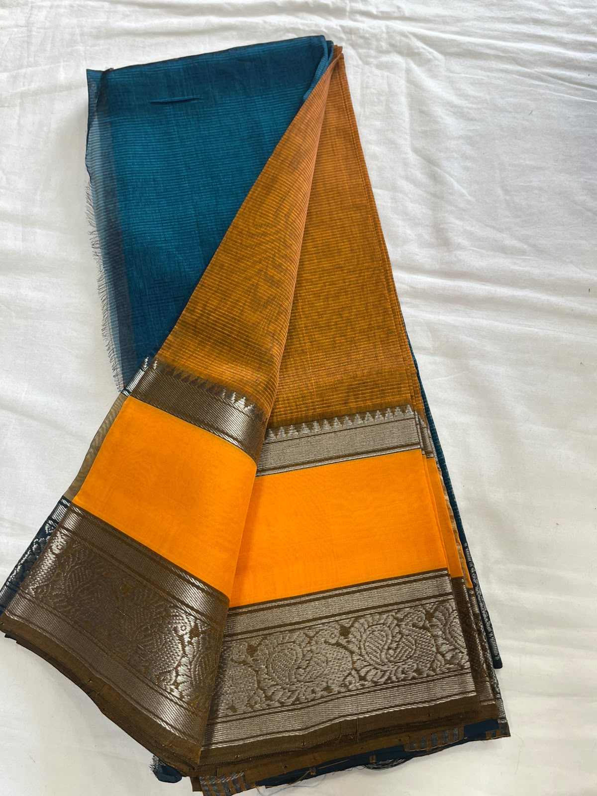 Mangalagiri Pure Handloom Pattu by Cotton Saree