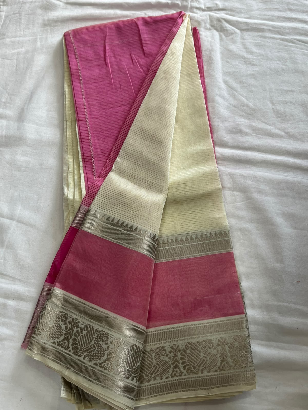 Mangalagiri Pure Handloom Pattu by Cotton Saree