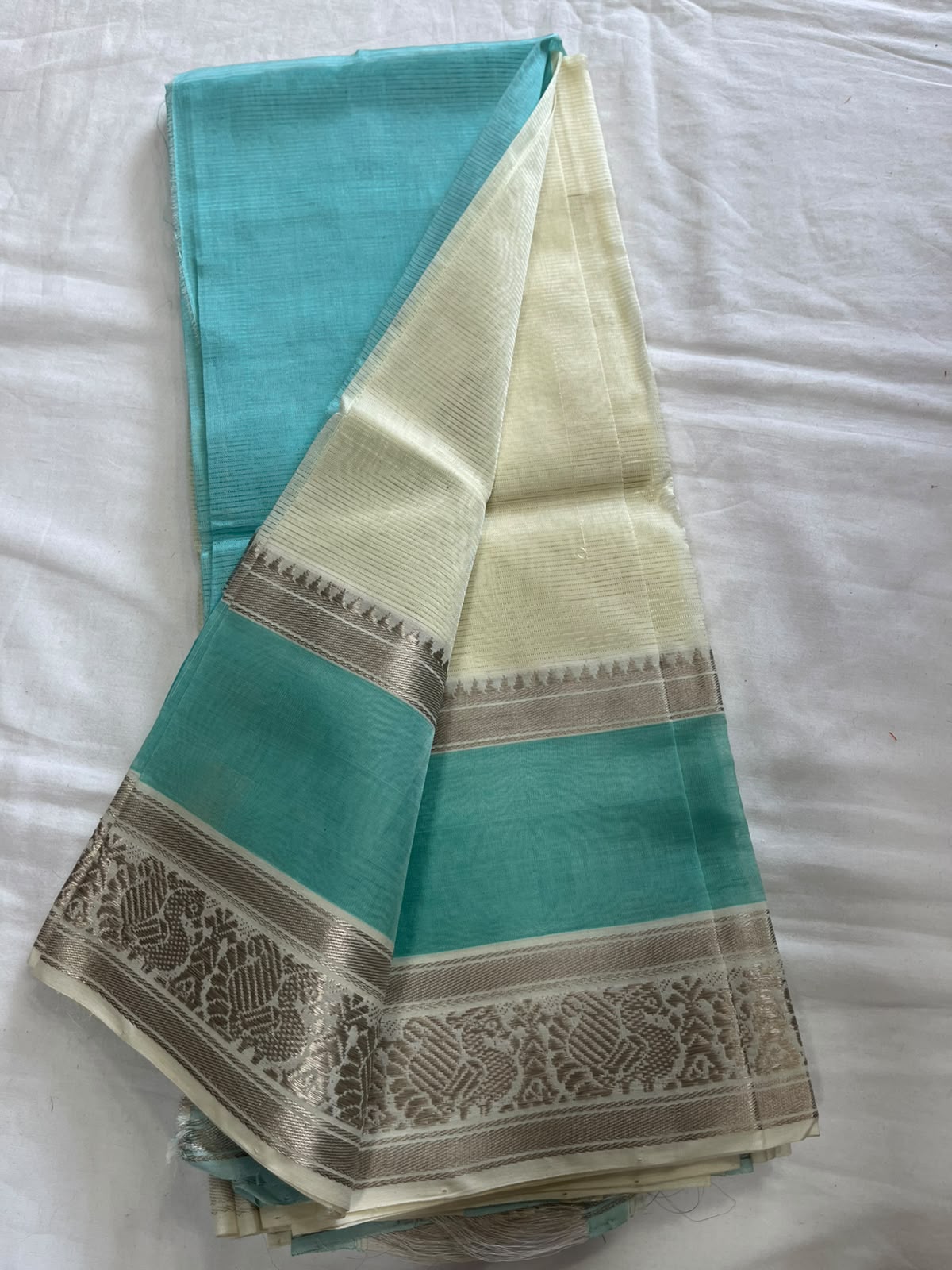 Mangalagiri Pure Handloom Pattu by Cotton Saree