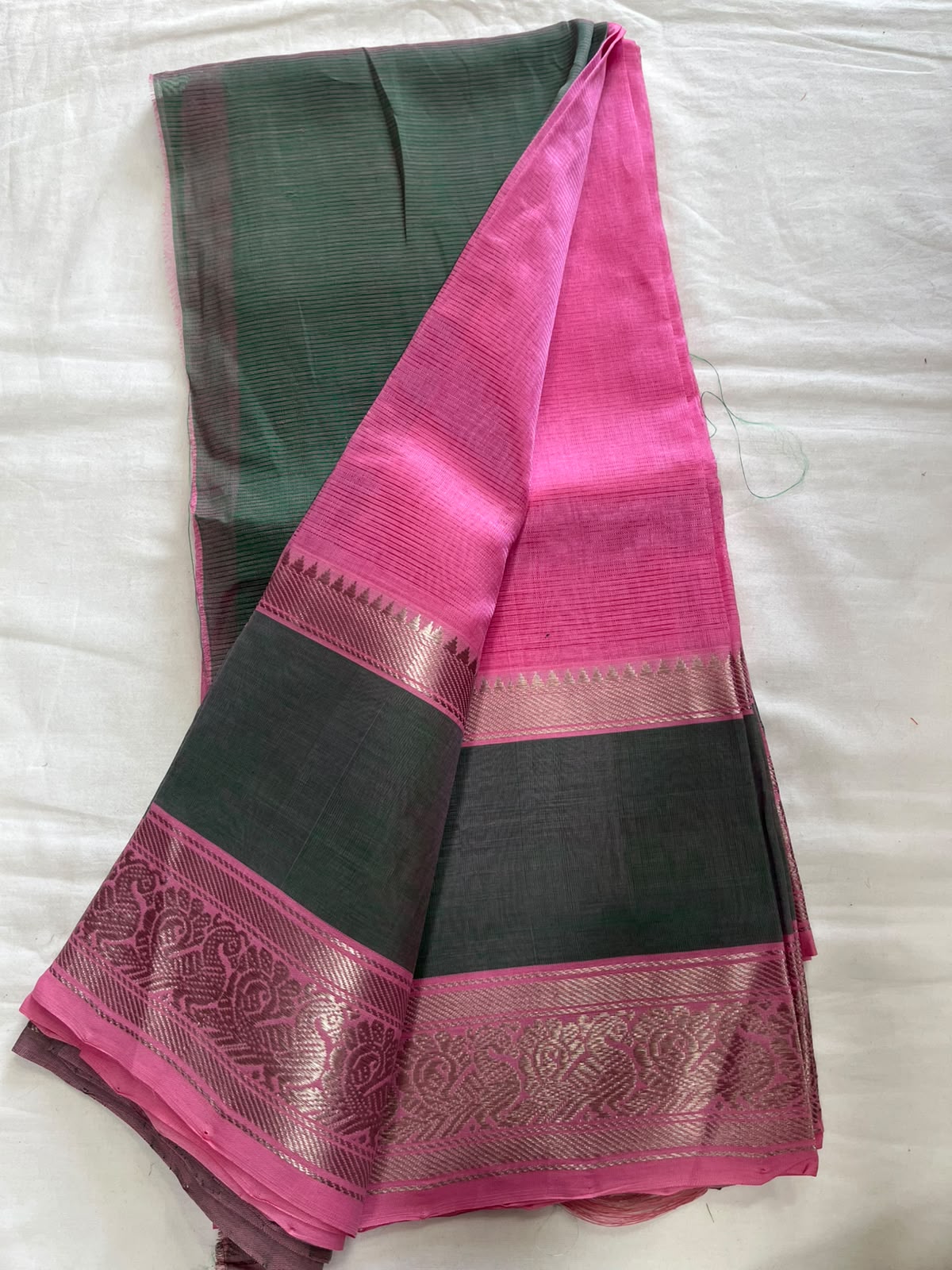 Mangalagiri Pure Handloom Pattu by Cotton Saree
