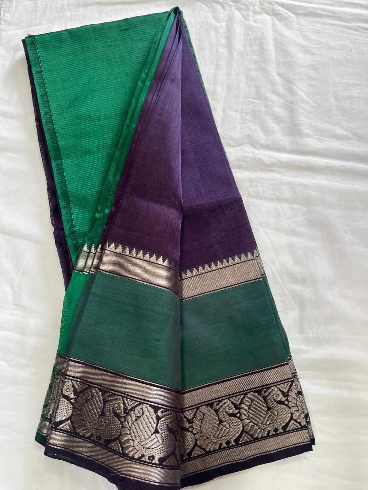 Mangalagiri Pure Handloom Pattu by Cotton Saree