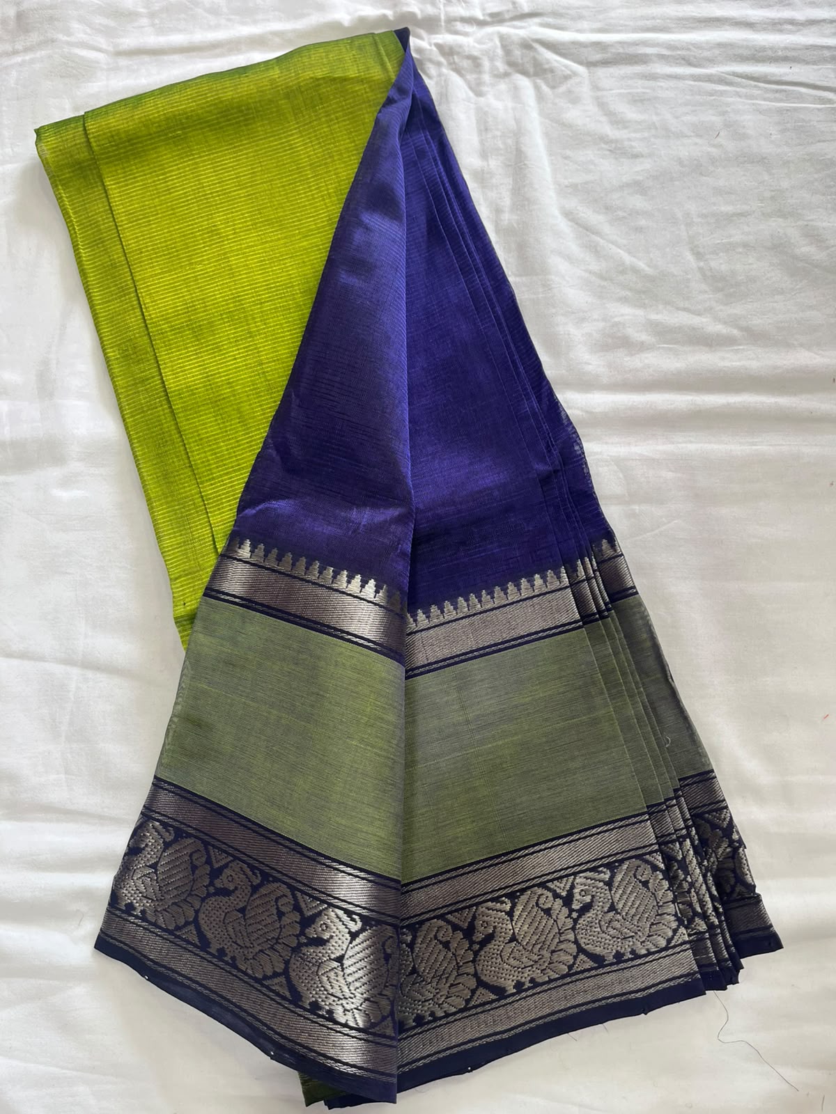 Mangalagiri Pure Handloom Pattu by Cotton Saree