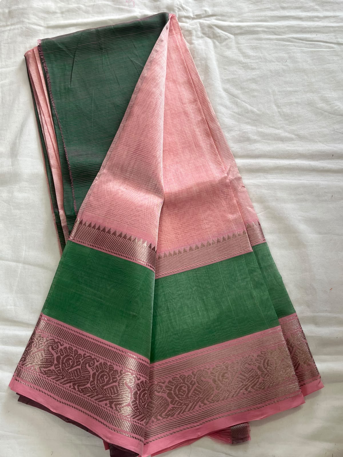 Mangalagiri Pure Handloom Pattu by Cotton Saree