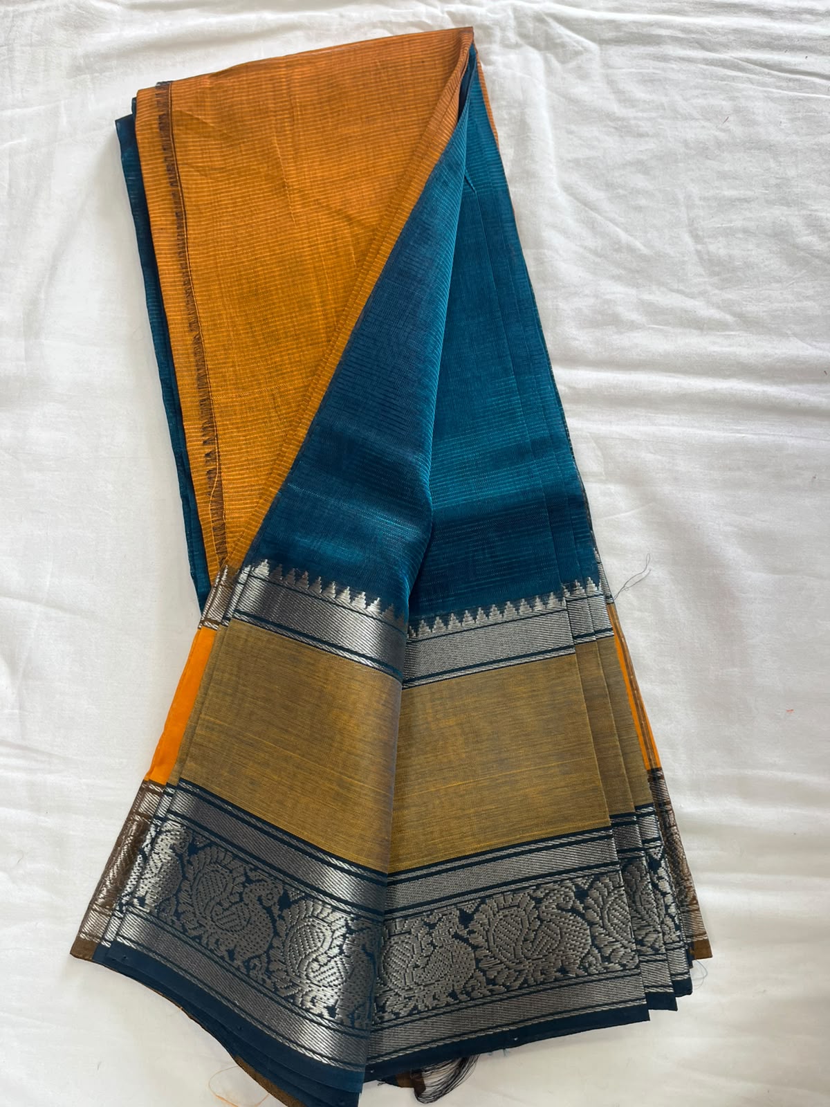 Mangalagiri Pure Handloom Pattu by Cotton Saree