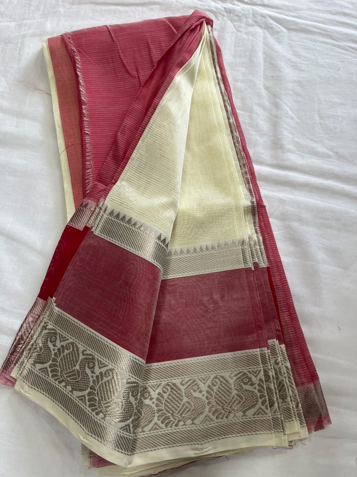 Mangalagiri Pure Handloom Pattu by Cotton Saree