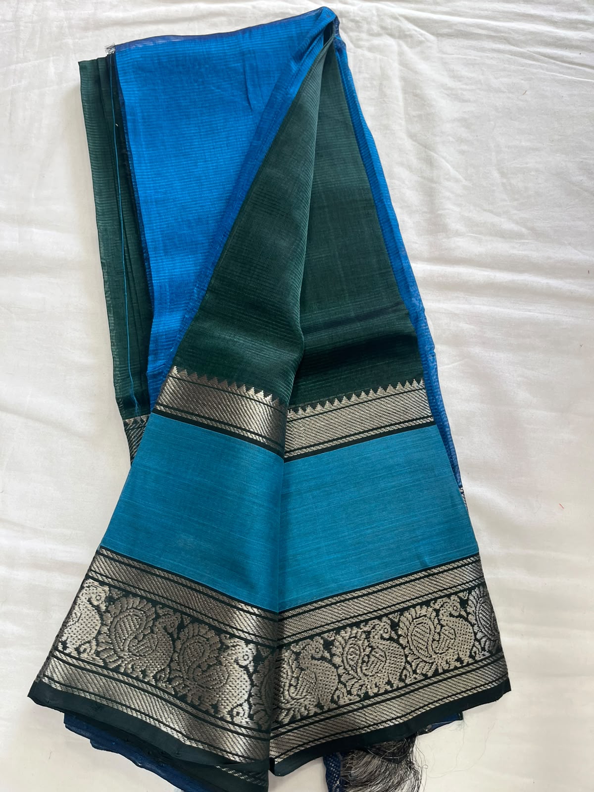 Mangalagiri Pure Handloom Pattu by Cotton Saree