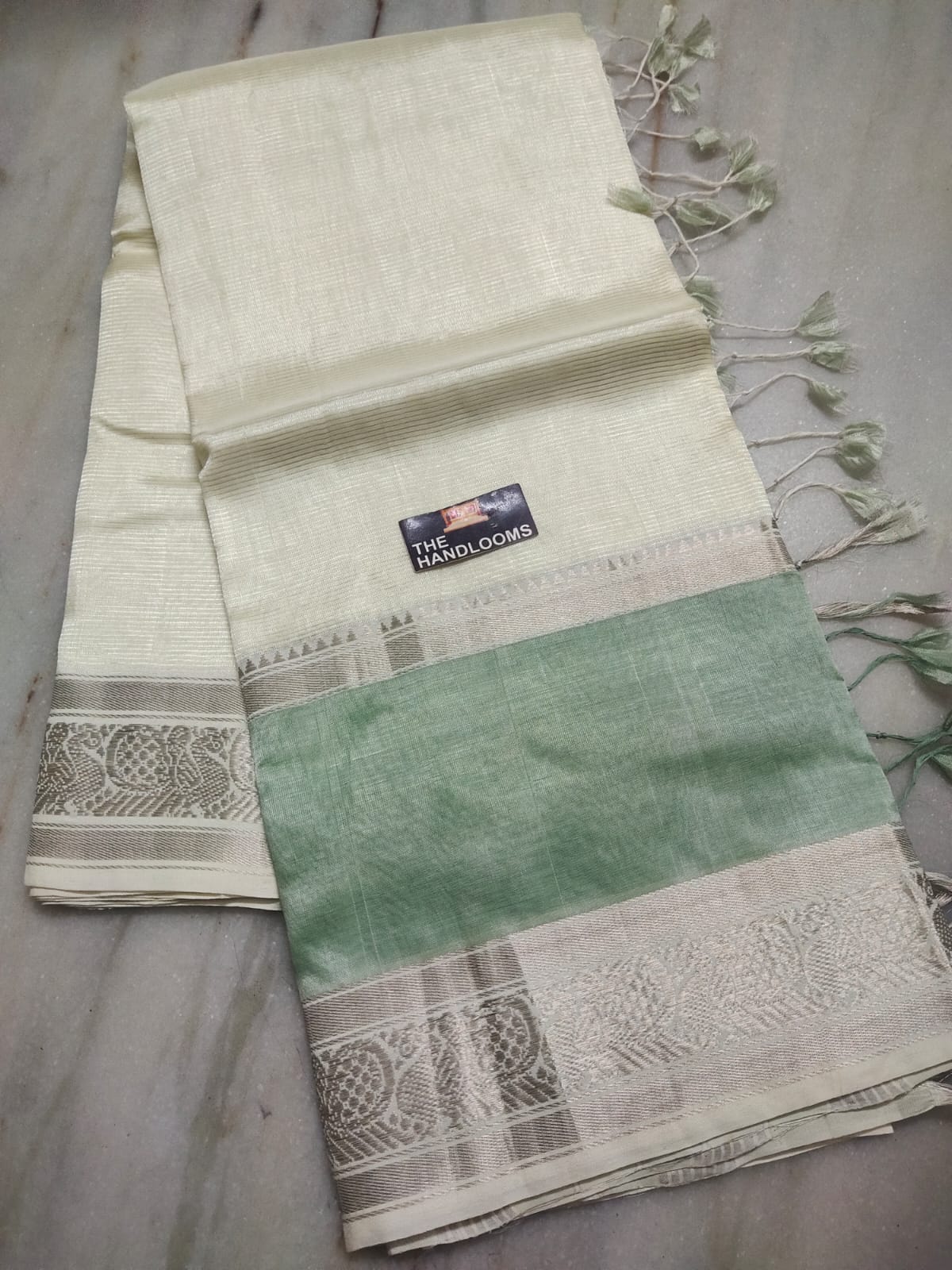Mangalagiri Handloom Pattu by Cotton Saree