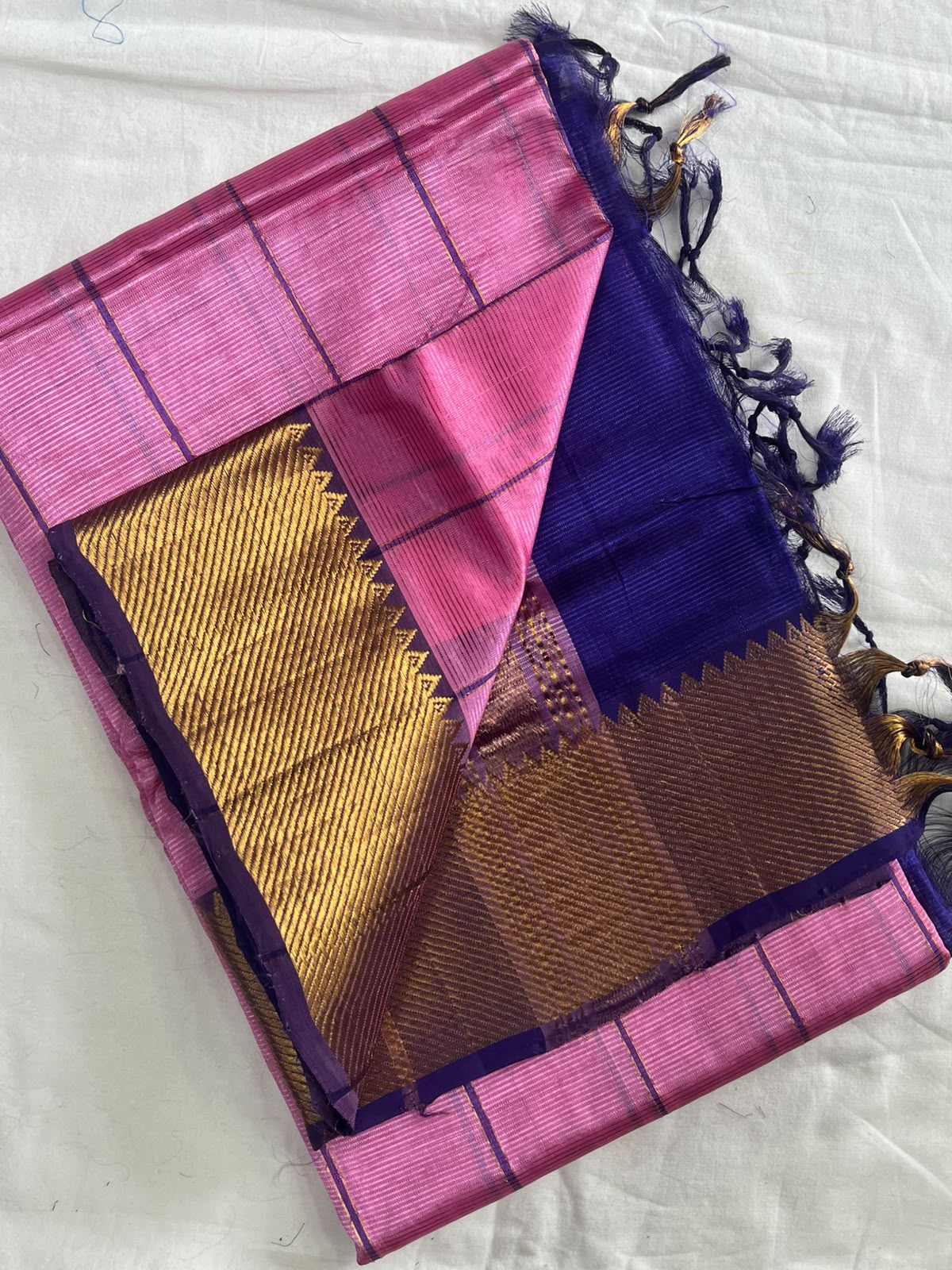 Manglagiri handloom pattu by cotton saree