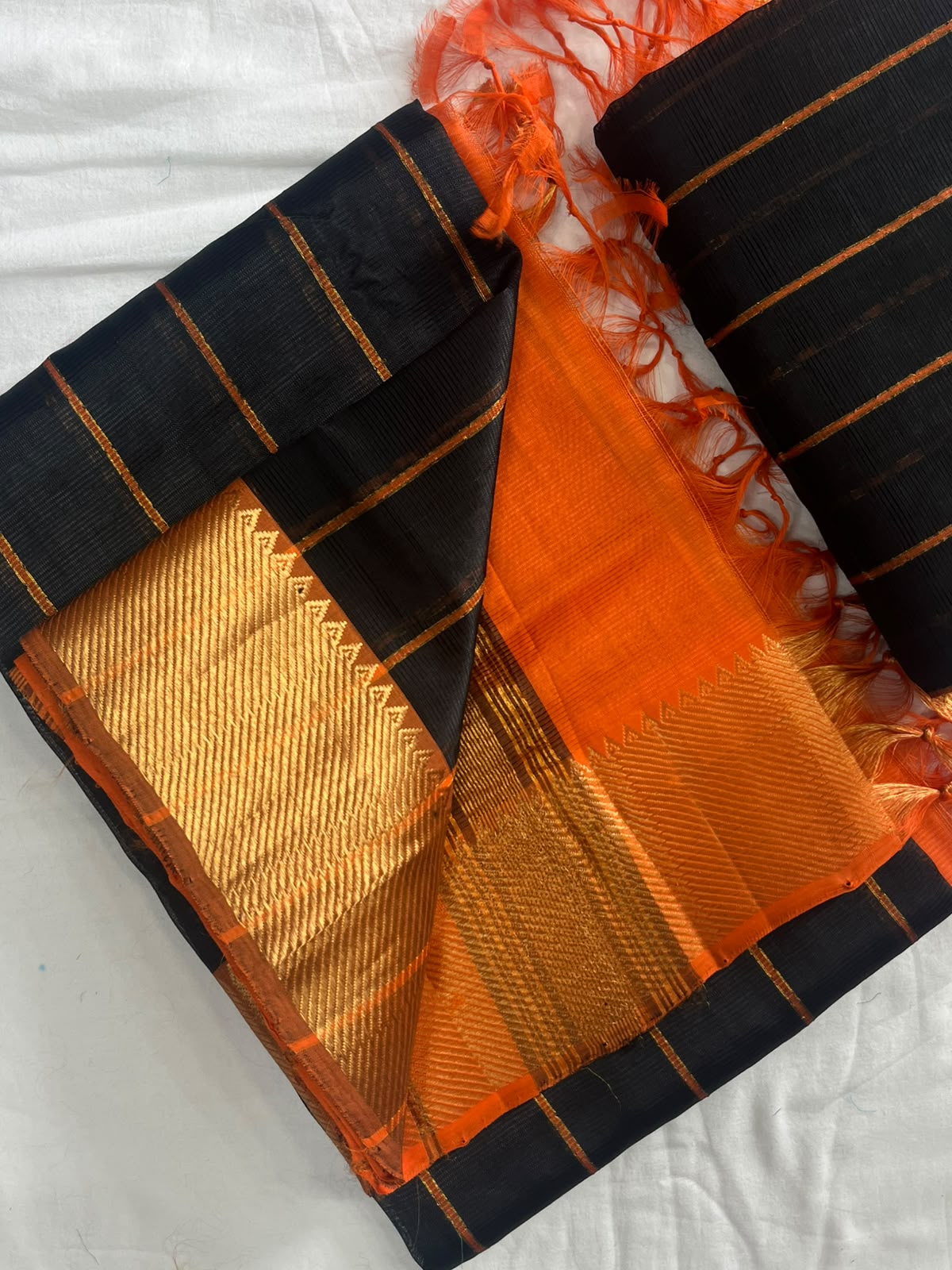 Manglagiri handloom pattu by cotton saree