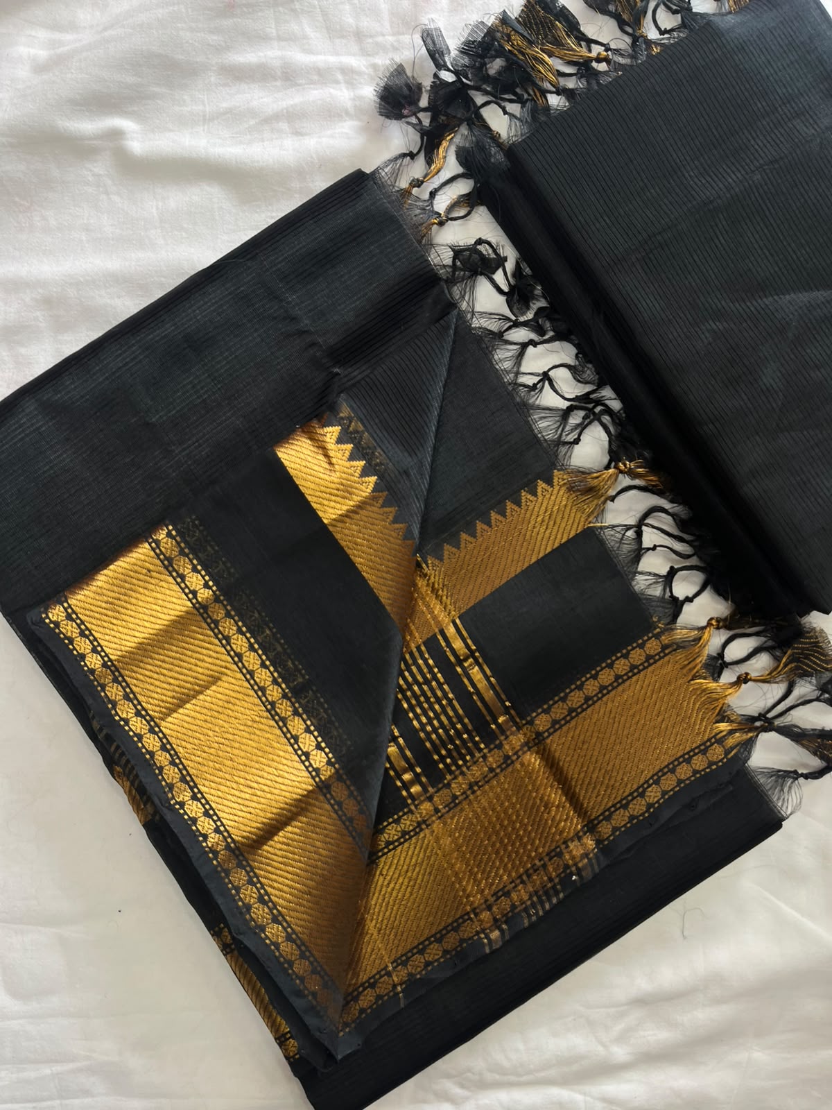Mangalagiri Handloom Pattu by Cotton Saree