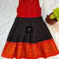 0 - 14 years sungudi cotton with jacquard fusion frock